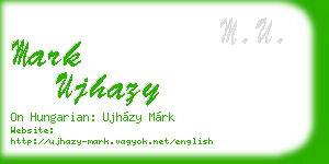 mark ujhazy business card