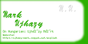 mark ujhazy business card